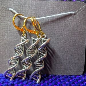 DNA Double Helix Hair Charms/Earrings(Handmade)